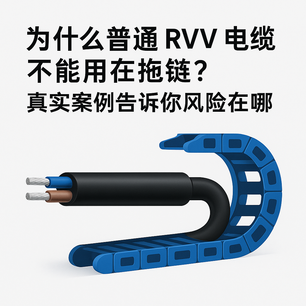 为什么通俗 RVV 电缆不可用在拖链？？？？？真实案例告诉你危害在哪