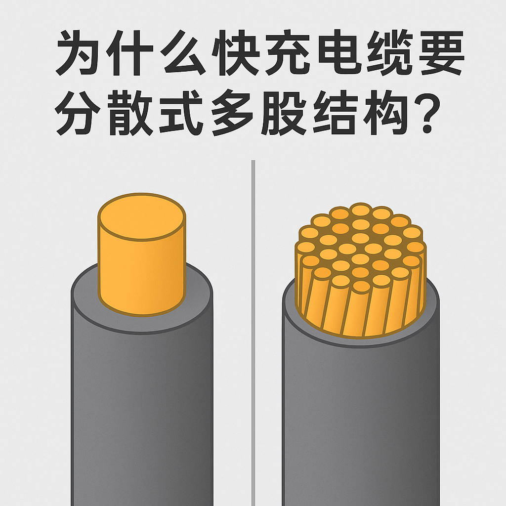 为什么快充电缆要接纳疏散式多股结构？？？？？？焦点缘故原由着实有 5 个